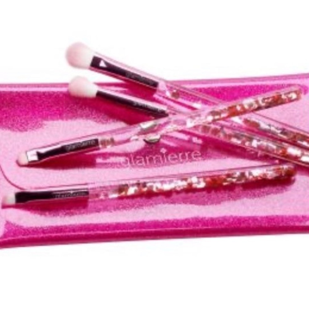 Glamierre Pink Glitter Makeup Brush Set